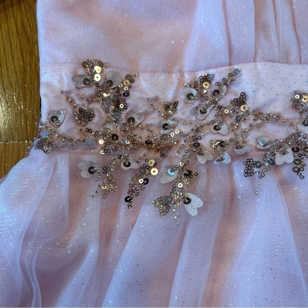 New Light In The Box Girls 11-12 160cm A-Line Hi-Lo Pageant Fancy Pink Dress